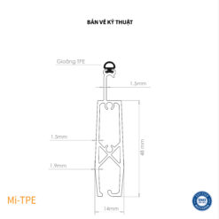 Bản vẽ thiết kế nan cửa cuốn khe thoáng Master-Lighting, Model: Mi-TPE (số 1)